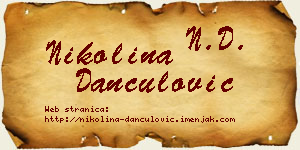 Nikolina Dančulović vizit kartica